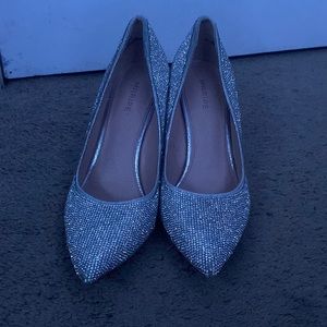 Silver Maripe heels